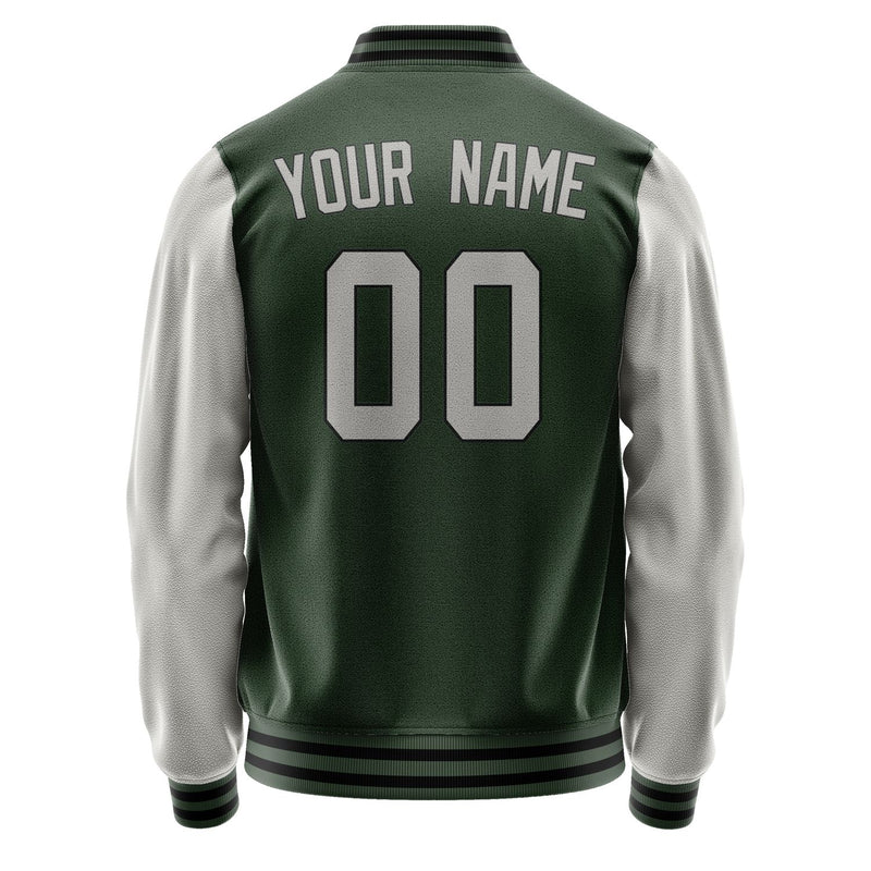 Custom Dark Green Gray Jacket JA0606040617B31704