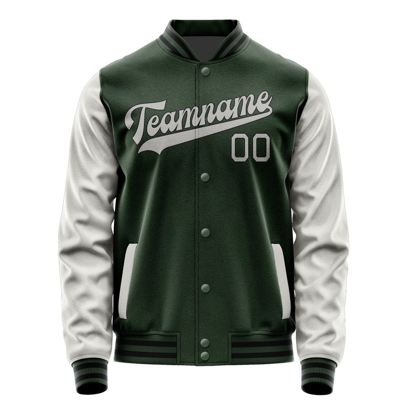 Custom Dark Green Gray Jacket JA0606040617B31704