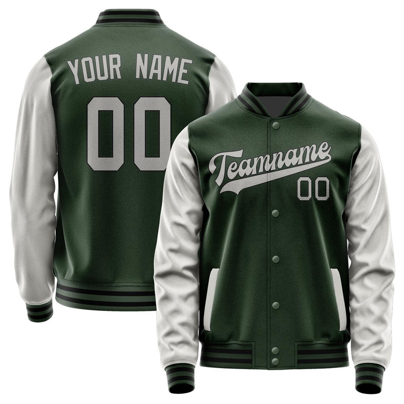 Custom Dark Green Gray Jacket JA0606040617B31704