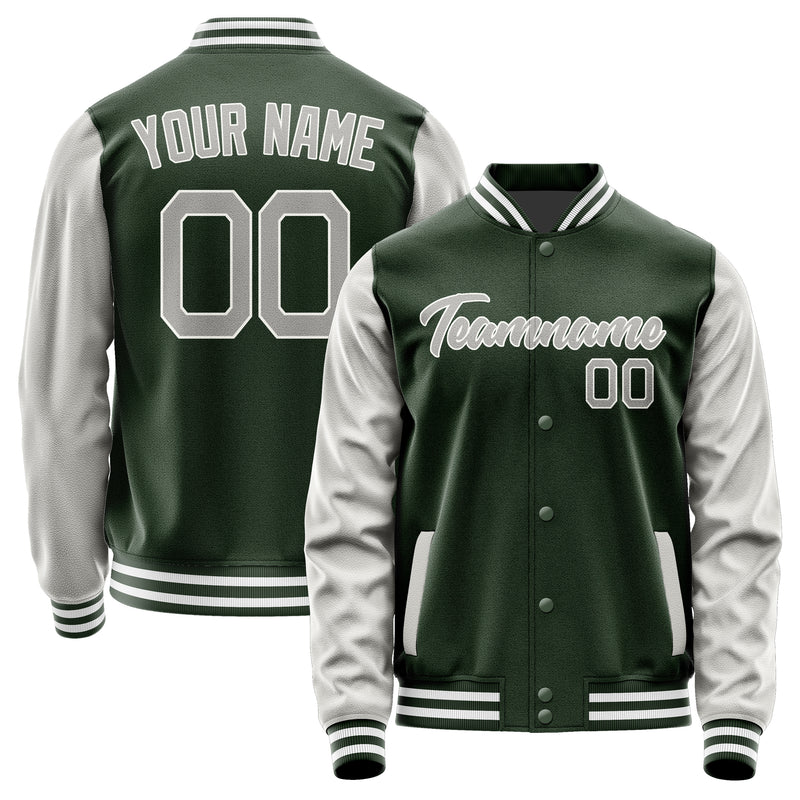 Custom Dark Green Gray Jacket JA0606040618B21804