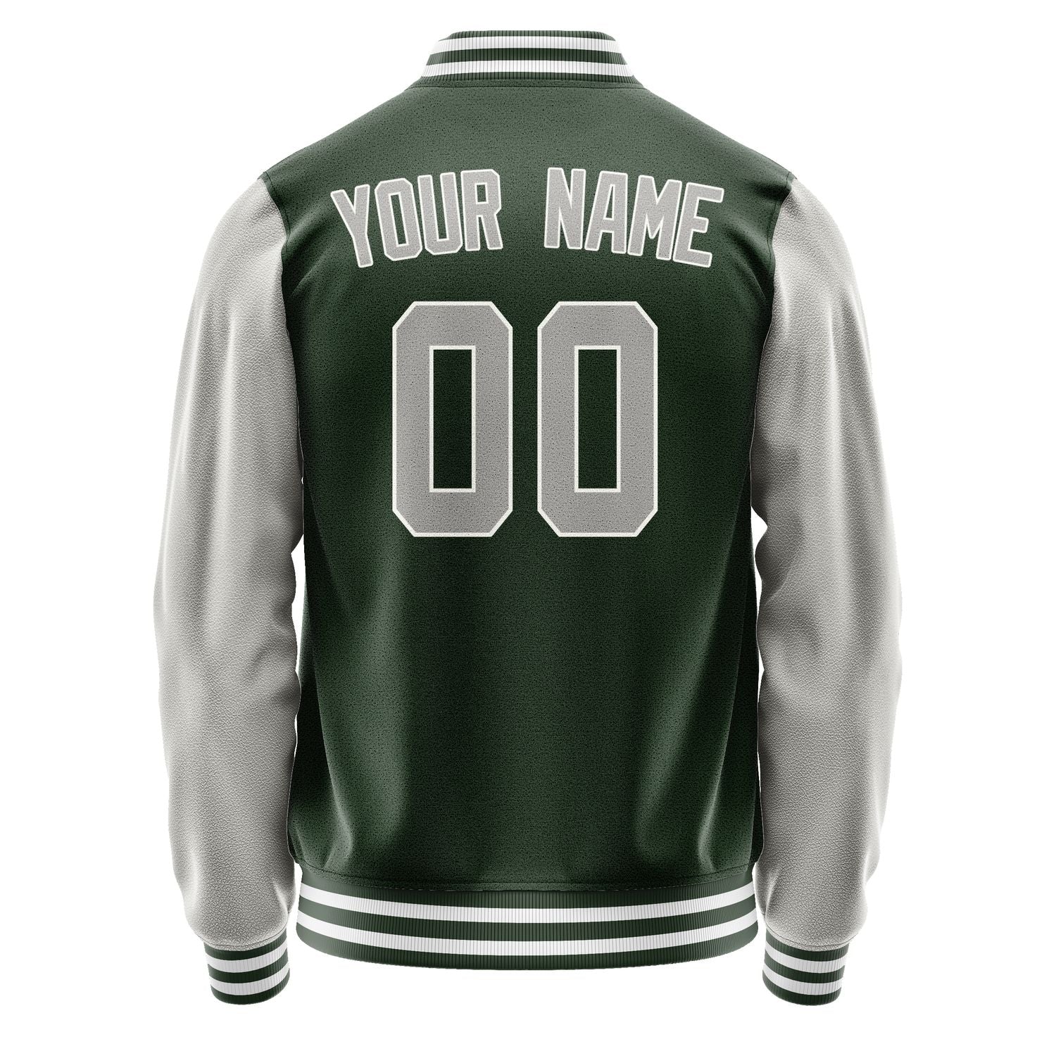 Custom Dark Green Gray Jacket JA0606040618B31804