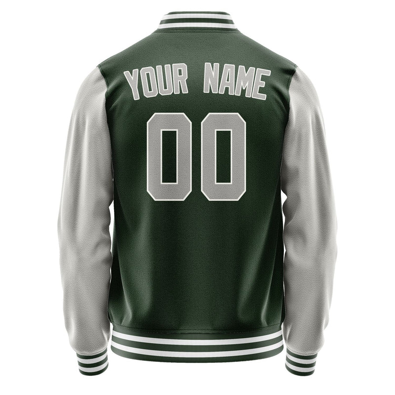 Custom Dark Green Gray Jacket JA0606040618B31804