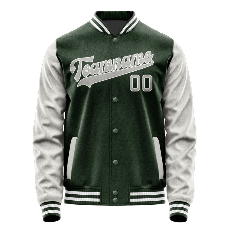 Custom Dark Green Gray Jacket JA0606040618B31804