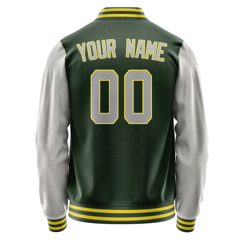 Custom Dark Green Gray Jacket JA0606040626B32604