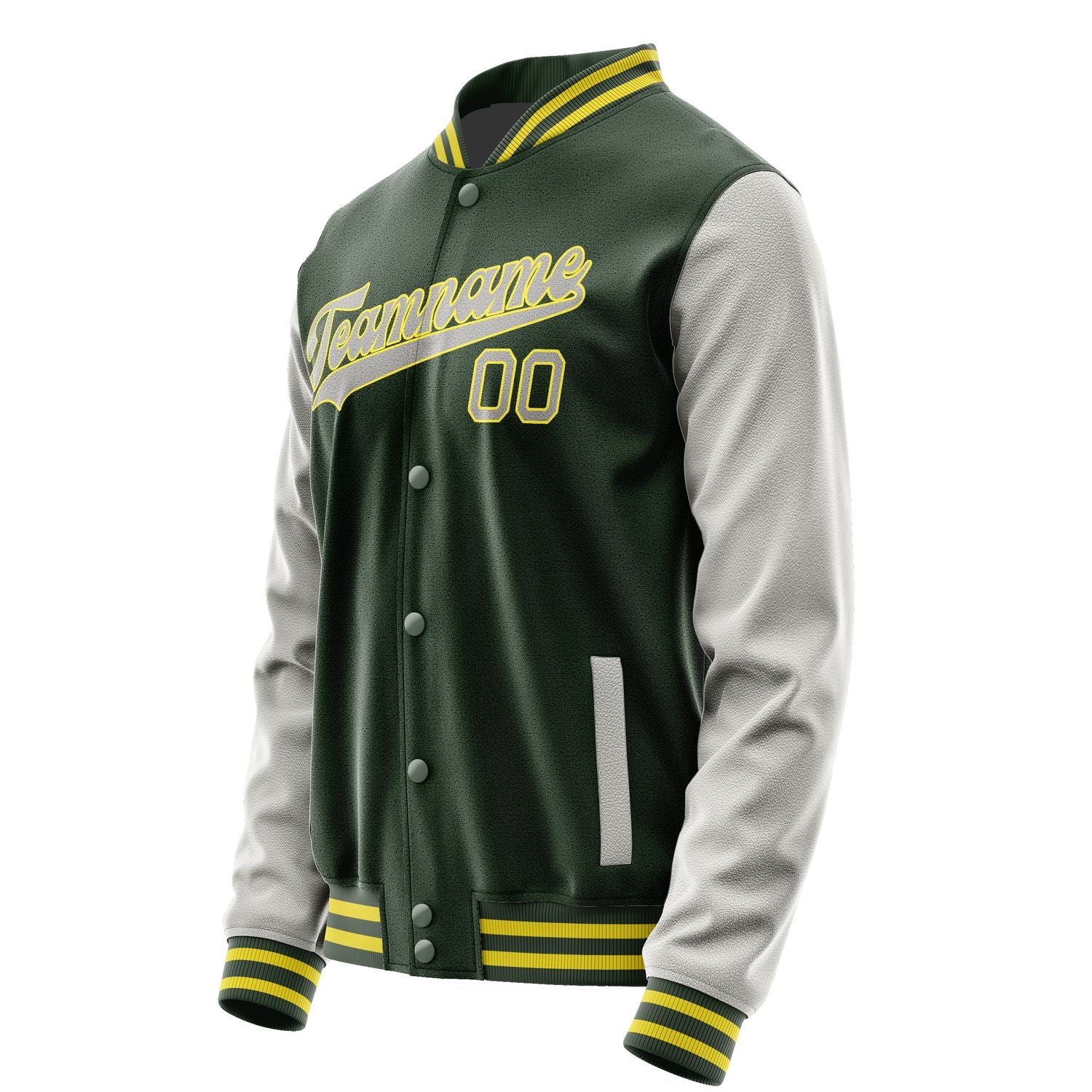 Custom Dark Green Gray Jacket JA0606040626B32604