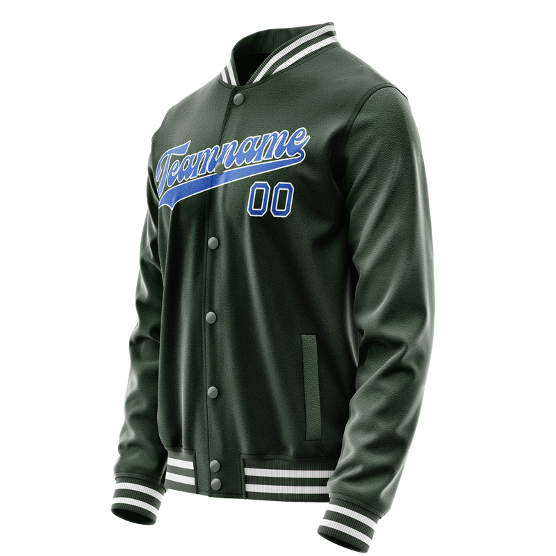Custom Green Light-Blue Solid Color Varsity Letterman Jacket JA02240617JG186