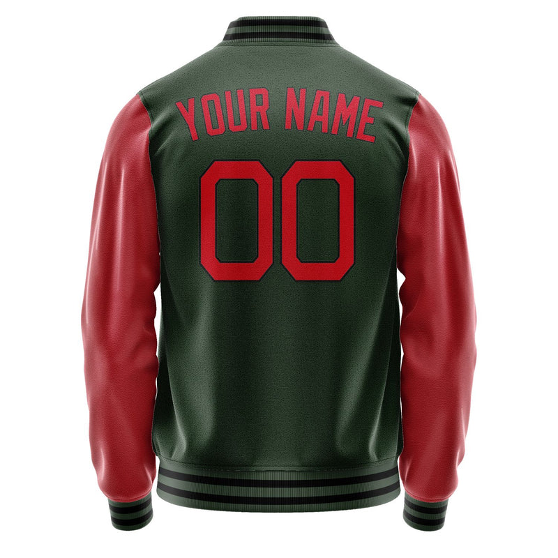 Custom Dark Green Red Jacket JA0606140617B21714