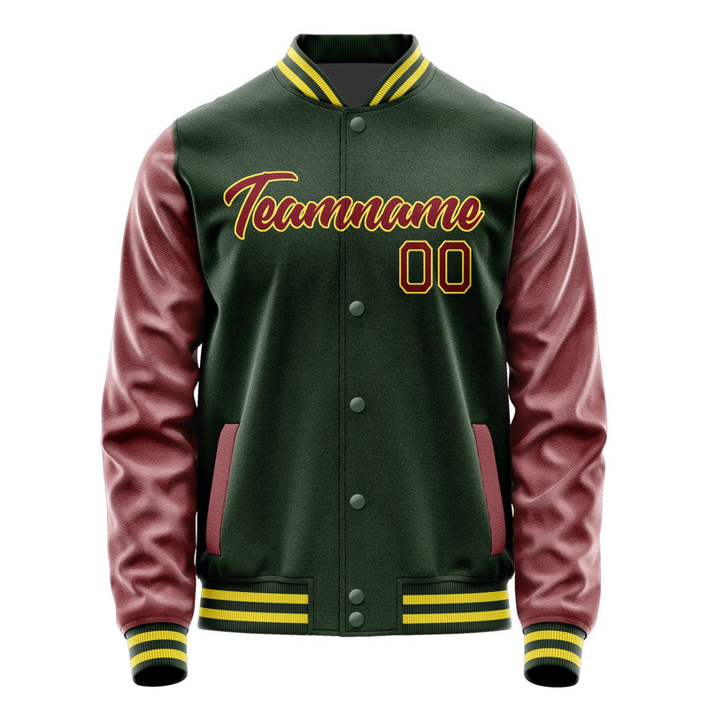 Custom Dark Green Crimson Red Jacket JA0606150626B22615