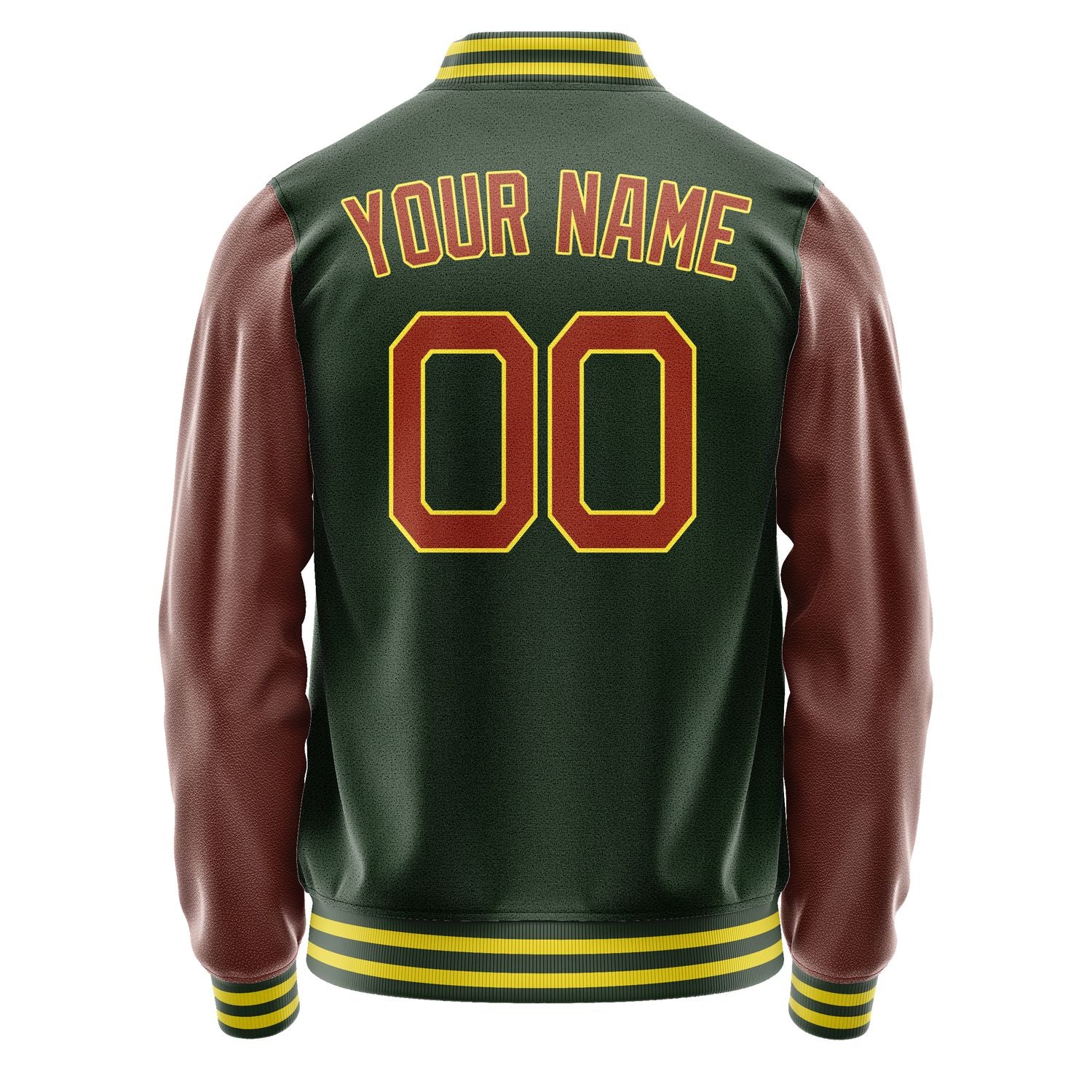 Custom Dark Green Coral Red Jacket JA0606160626B22616