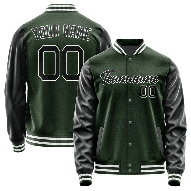Custom Dark Green Black Jacket JA0606170618B21817
