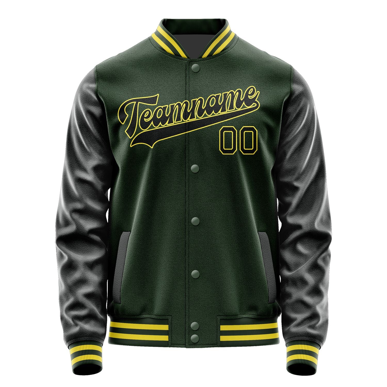 Custom Dark Green Black Jacket JA0606170626B32617