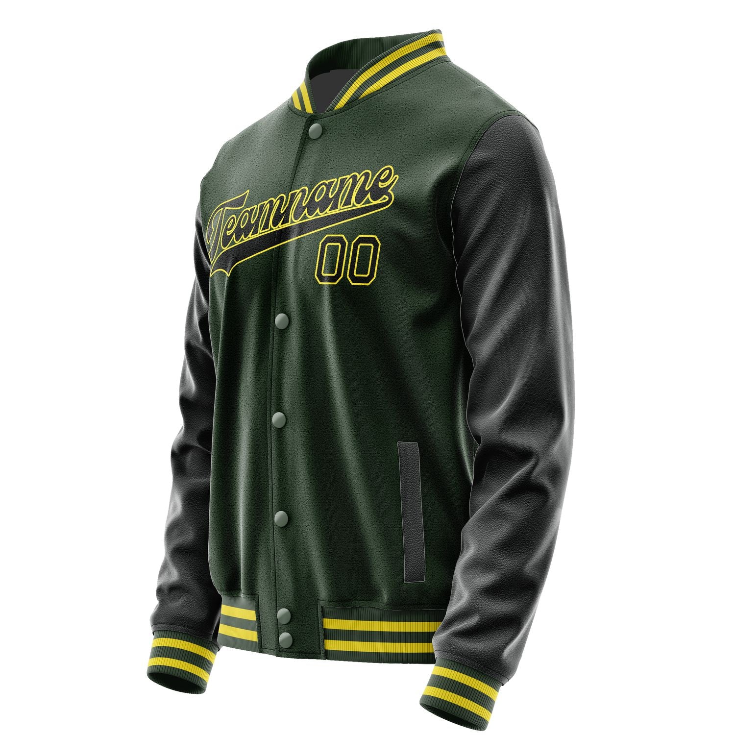 Custom Dark Green Black Jacket JA0606170626B32617