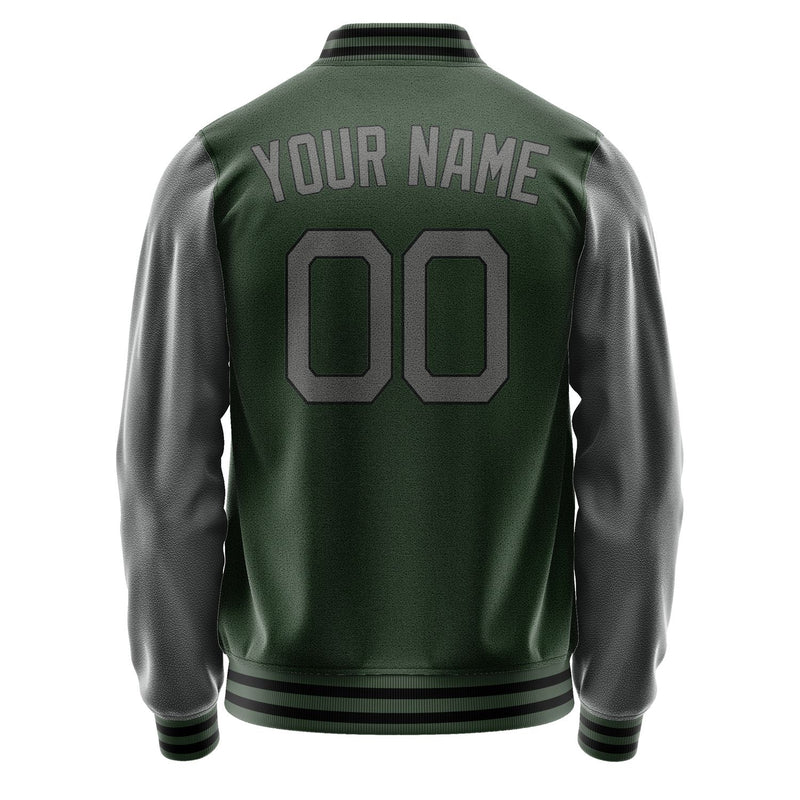 Custom Dark Green Dark Grey Jacket JA0606200617B21720