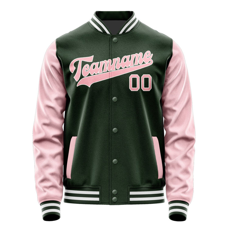 Custom Dark Green Light Pink Jacket JA0606210618B31821
