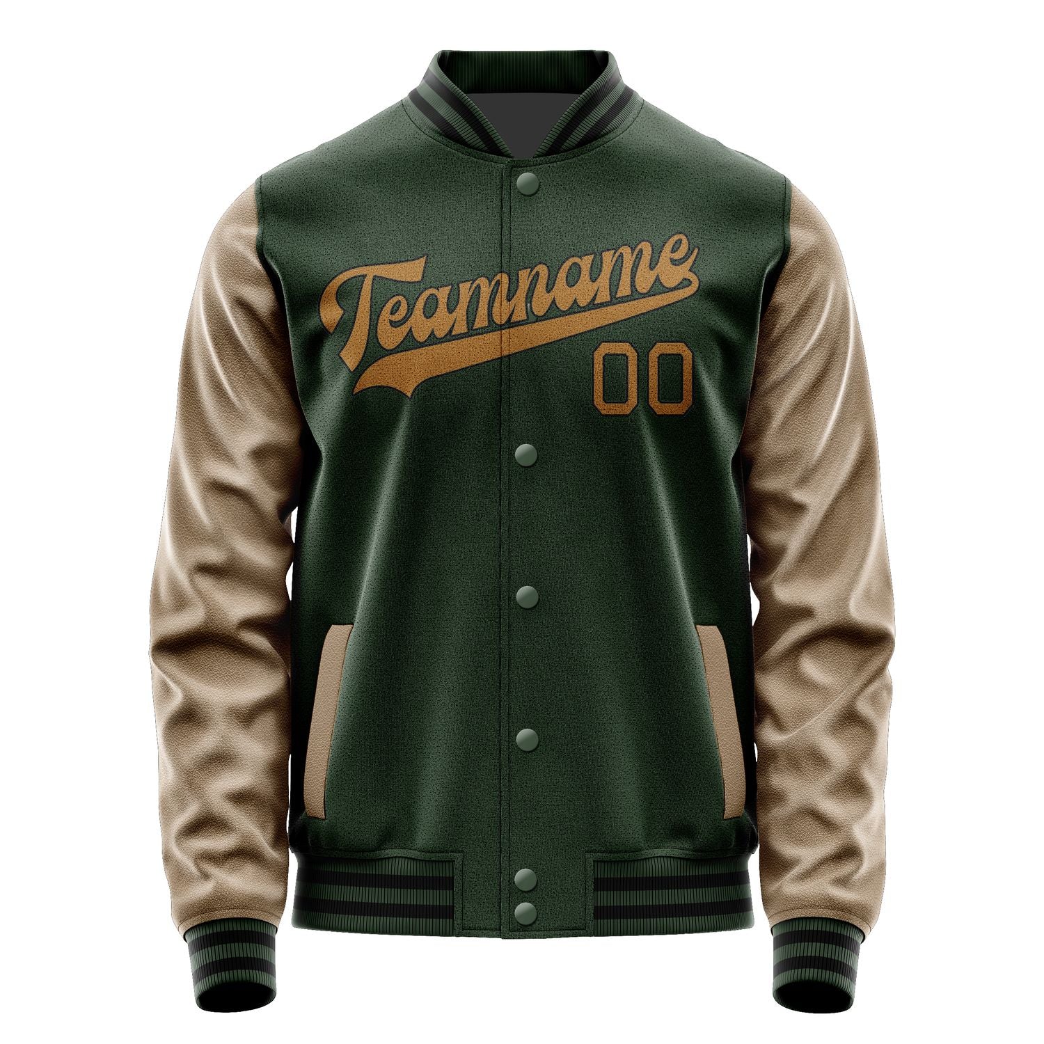 Custom Dark Green Khaki Jacket JA0606220617B31722