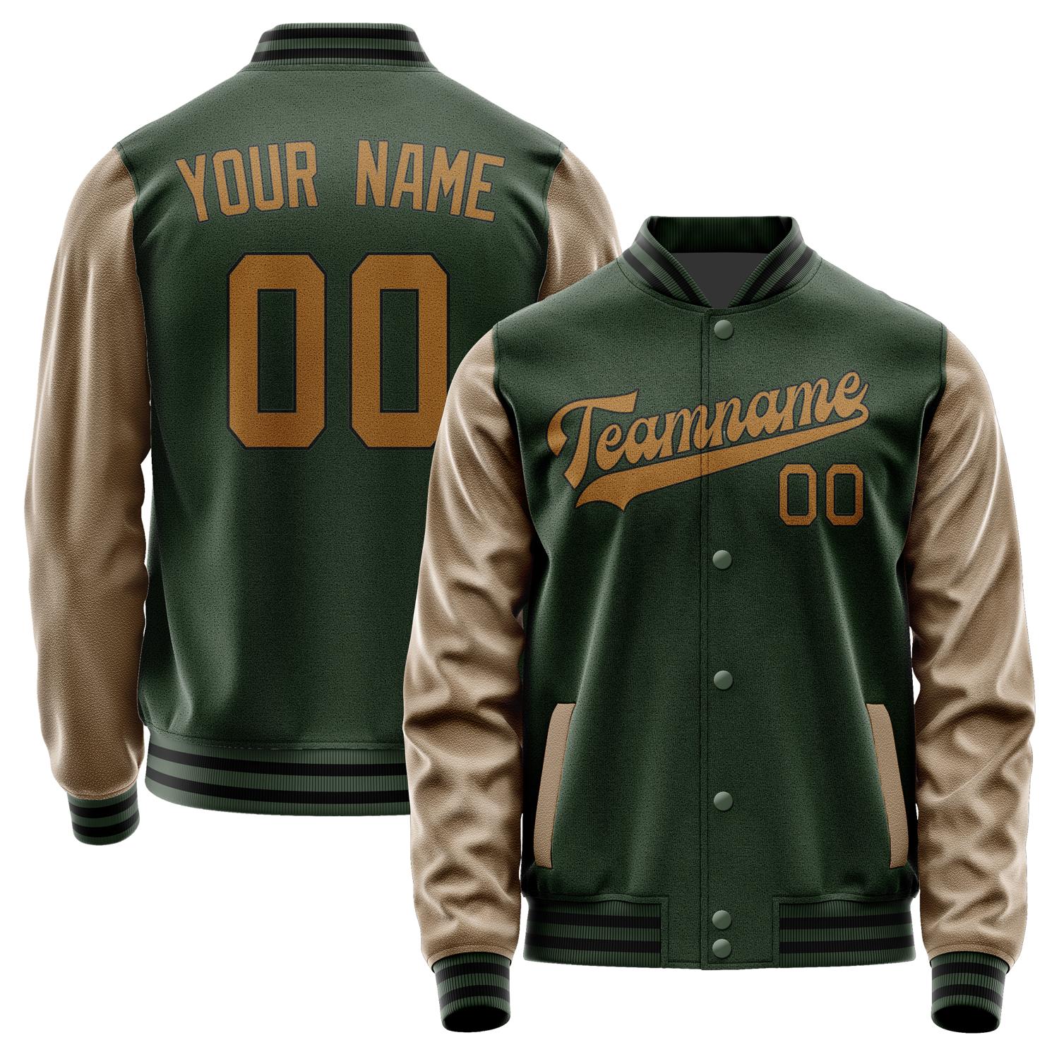 Custom Dark Green Khaki Jacket JA0606220617B31722