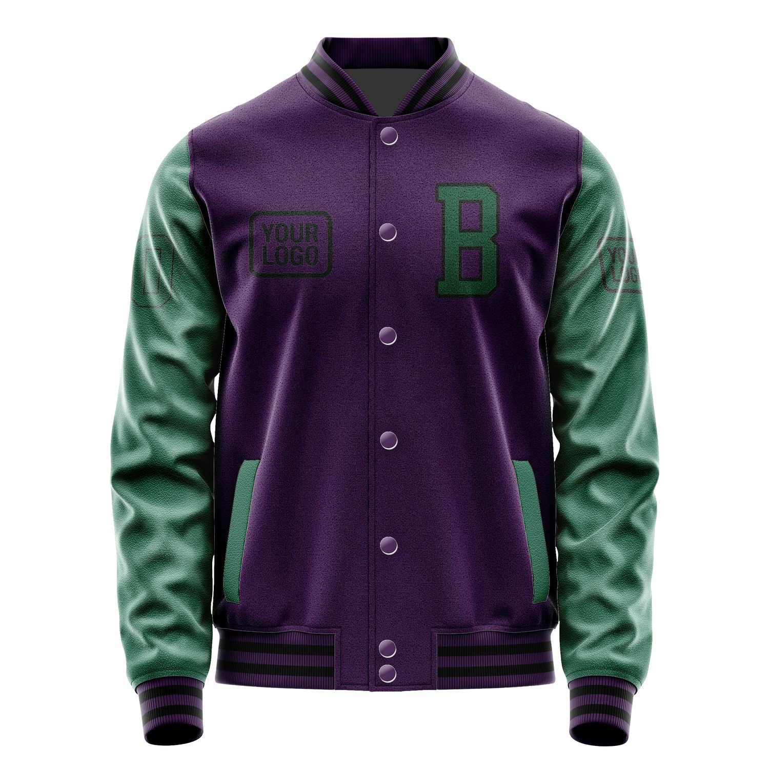 Custom Purple Green Jacket JA070705071717050517