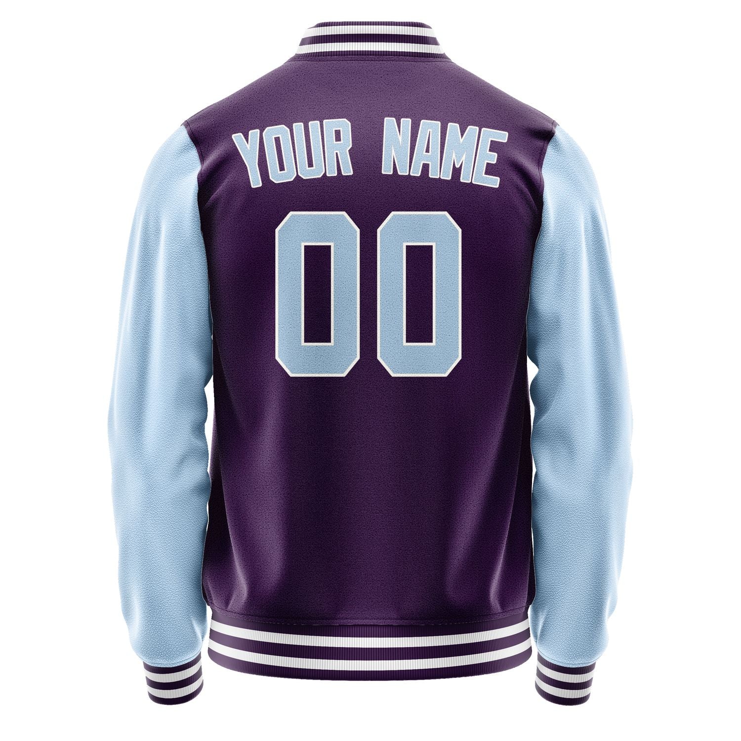 Custom Purple Light Blue Jacket JA0707080718B31808