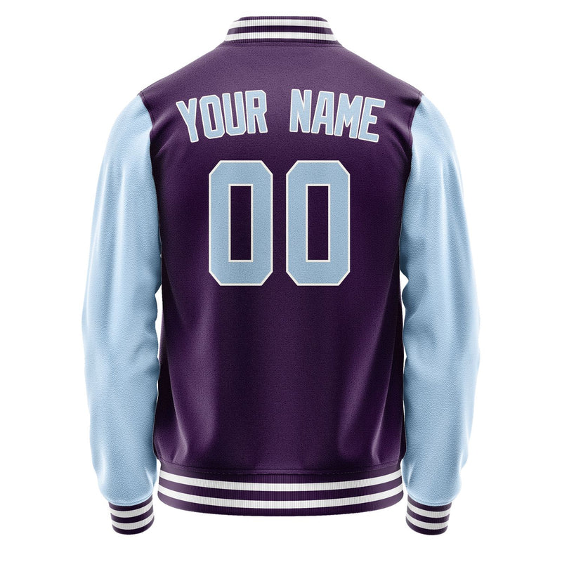 Custom Purple Light Blue Jacket JA0707080718B31808
