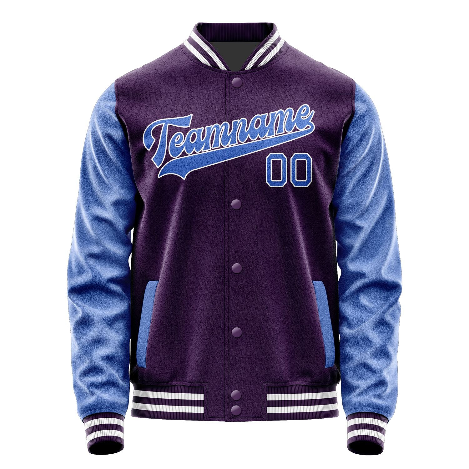 Custom Purple Sky Blue Jacket JA0707090718B31809