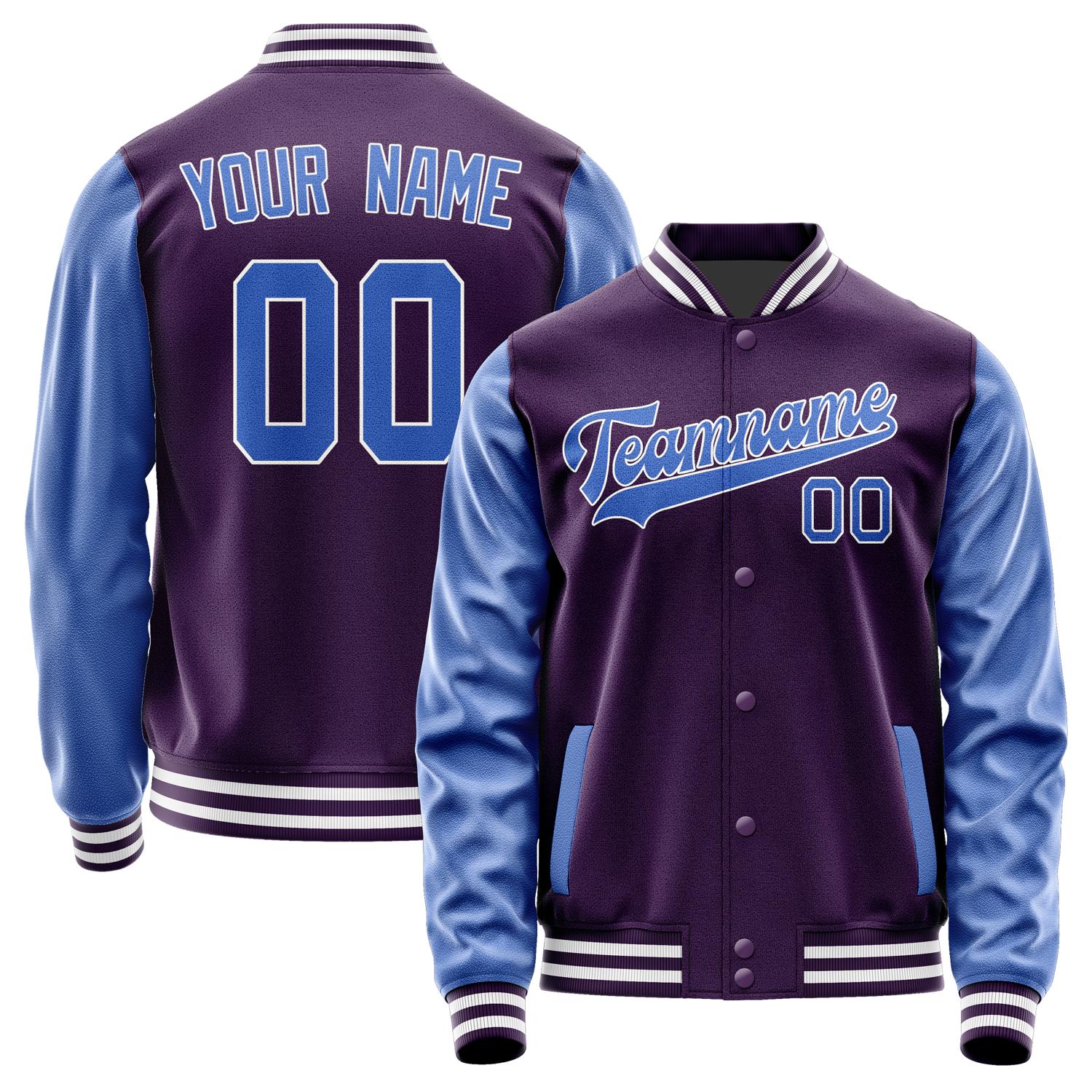 Custom Purple Sky Blue Jacket JA0707090718B31809