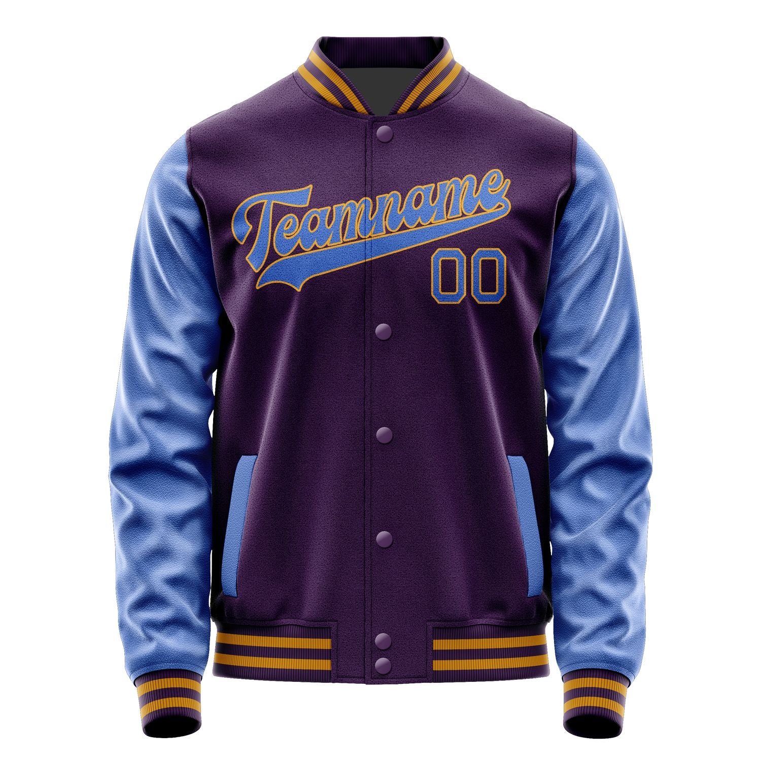 Custom Purple Sky Blue Jacket JA0707090719B31909