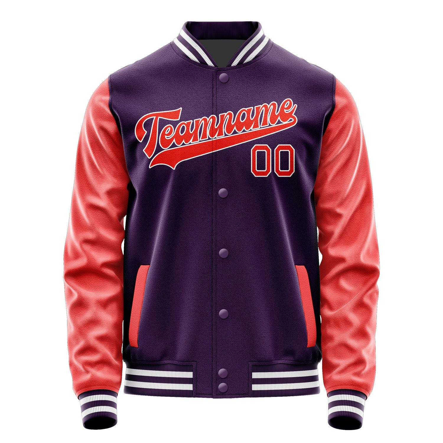 Custom Purple Orange Red Jacket JA0707120718B31812