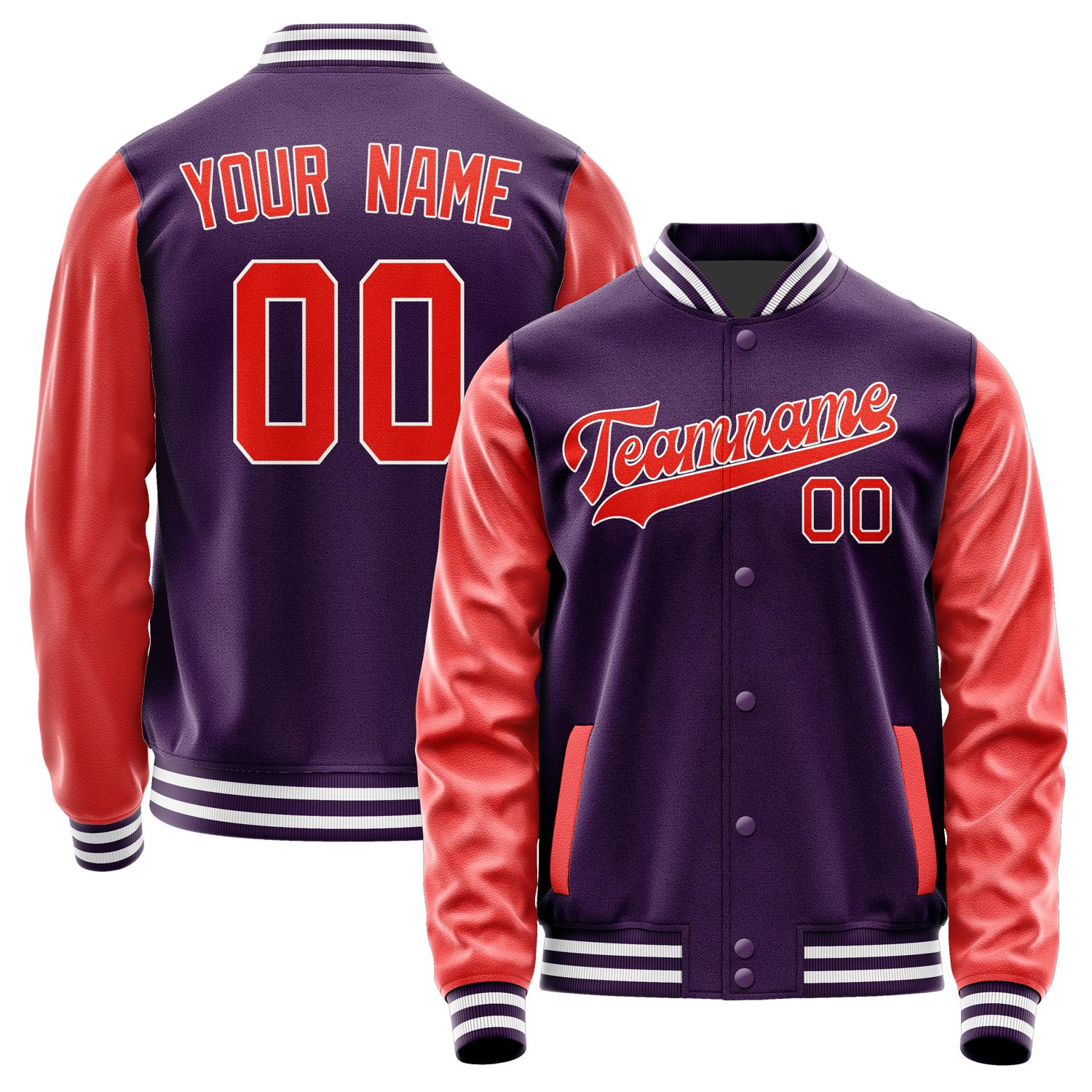 Custom Purple Orange Red Jacket JA0707120718B31812