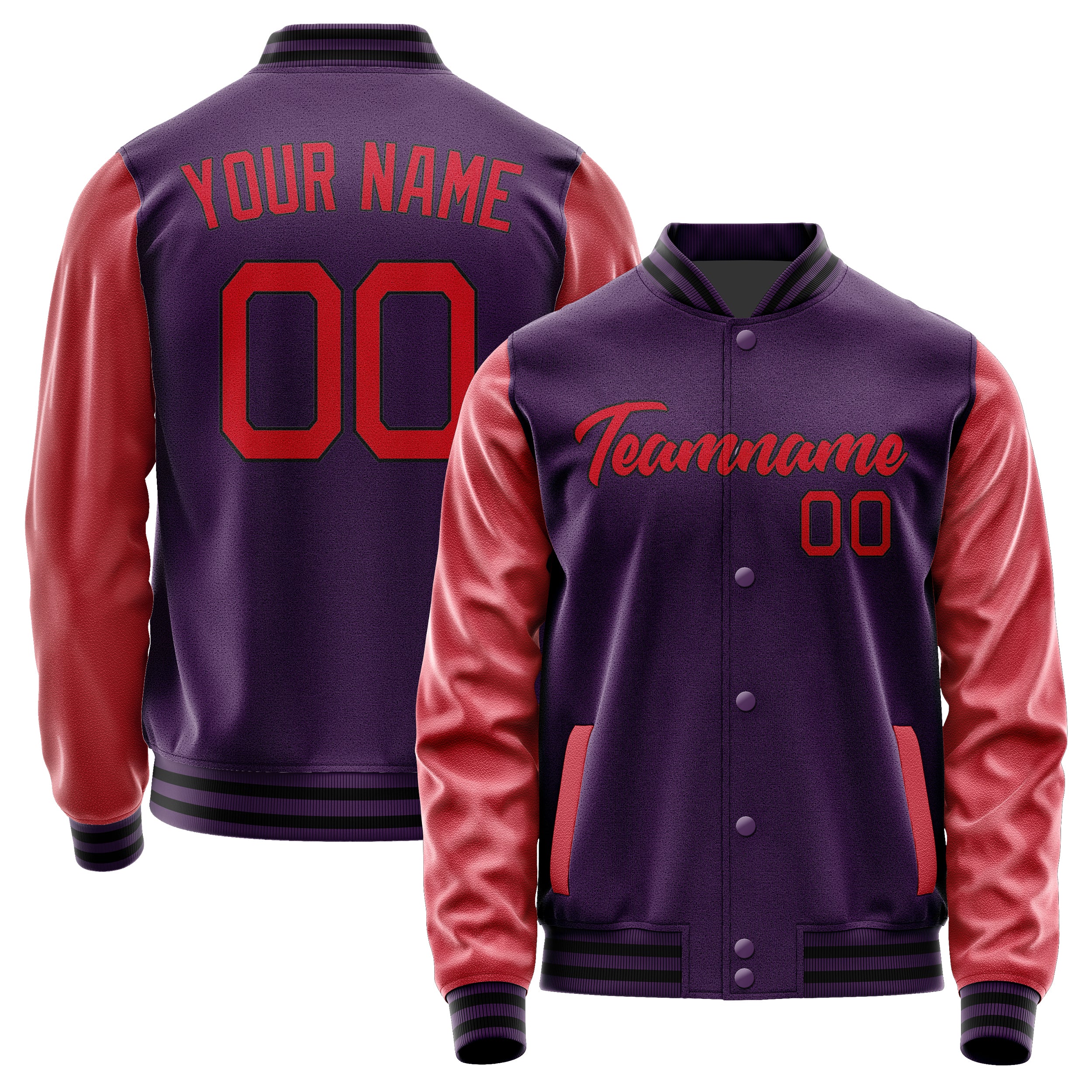 Custom Purple Red Jacket JA0707140717B21714