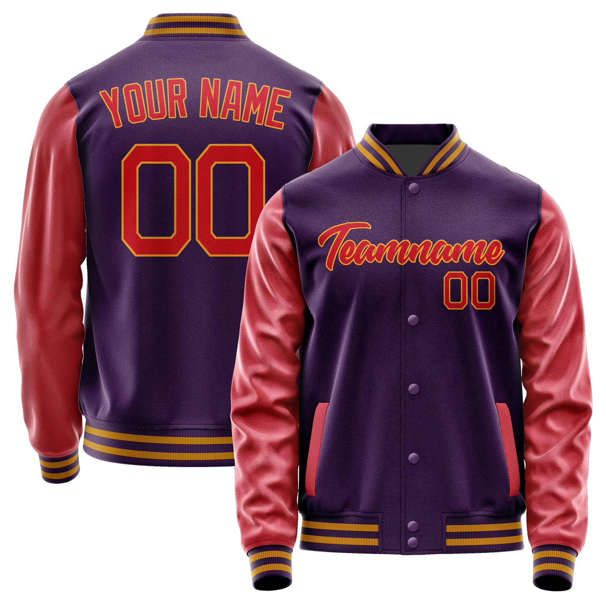 Custom Purple Red Jacket JA0707140719B21914