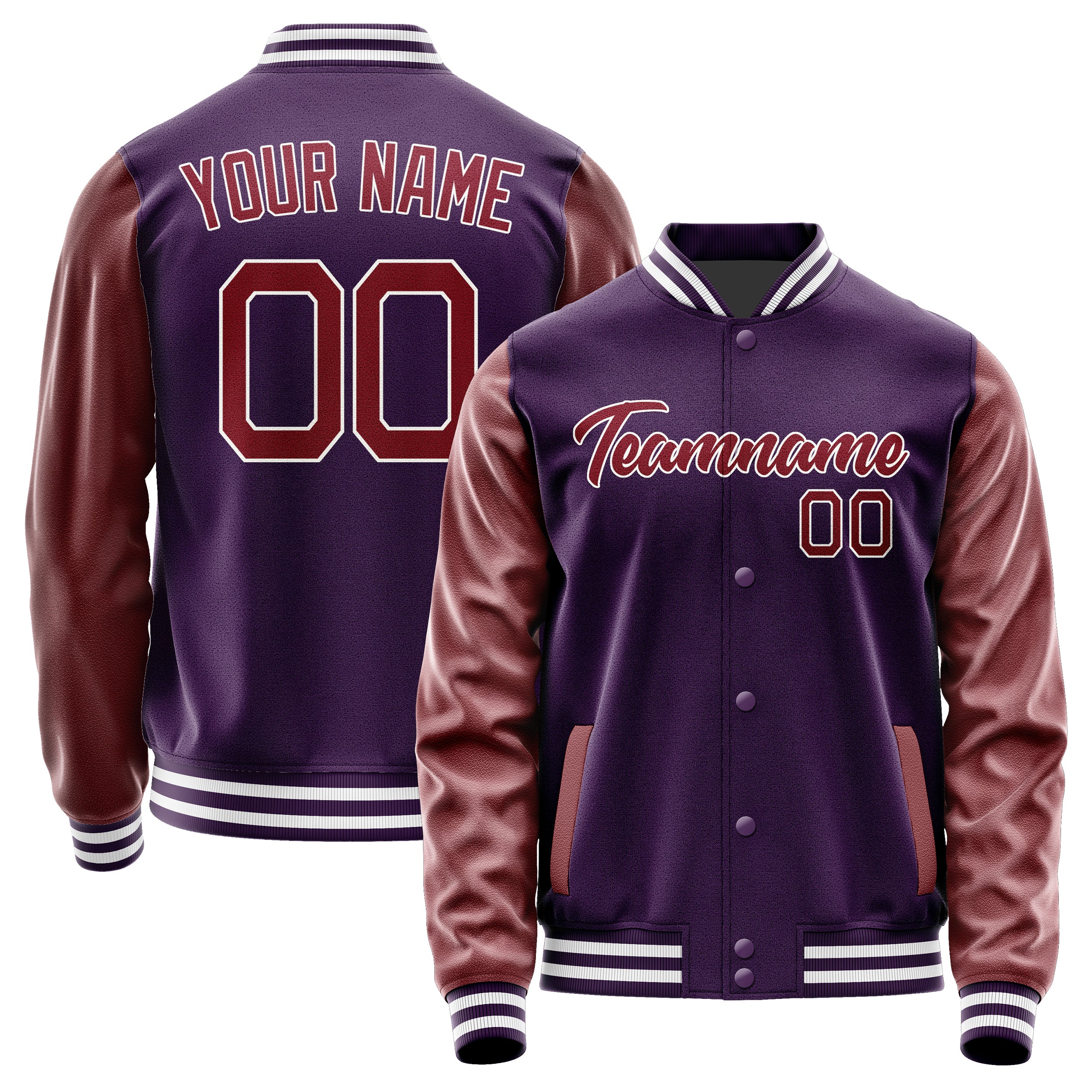 Custom Purple Crimson Red Jacket JA0707150718B21815