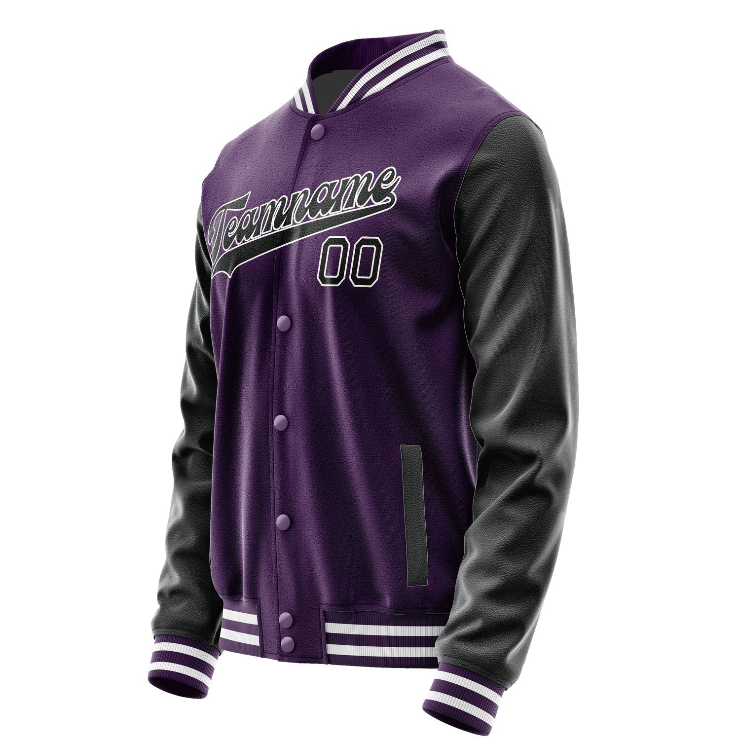 Custom Purple Black Jacket JA0707170718B31817