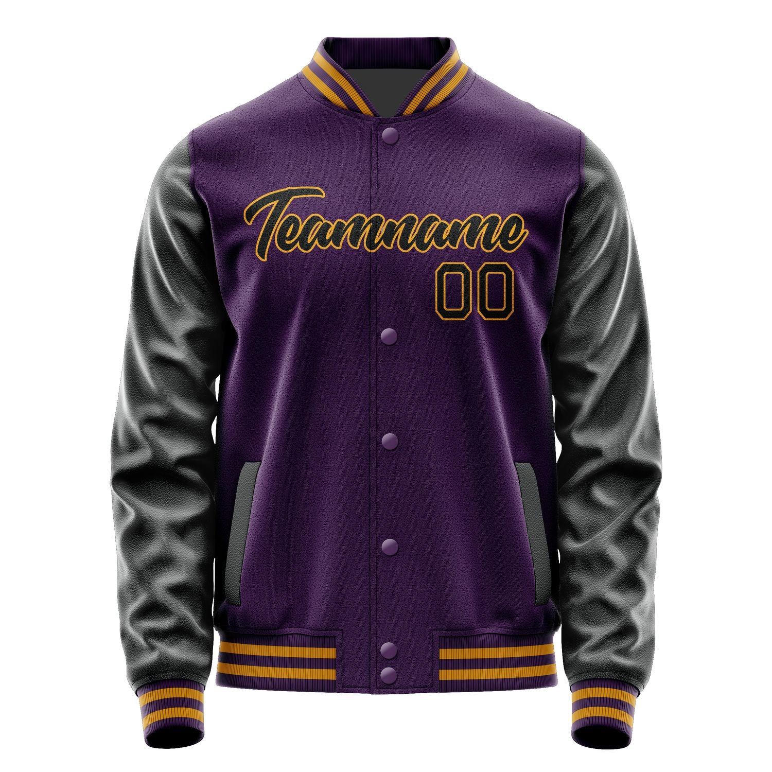 Custom Purple Black Jacket JA0707170718B21817