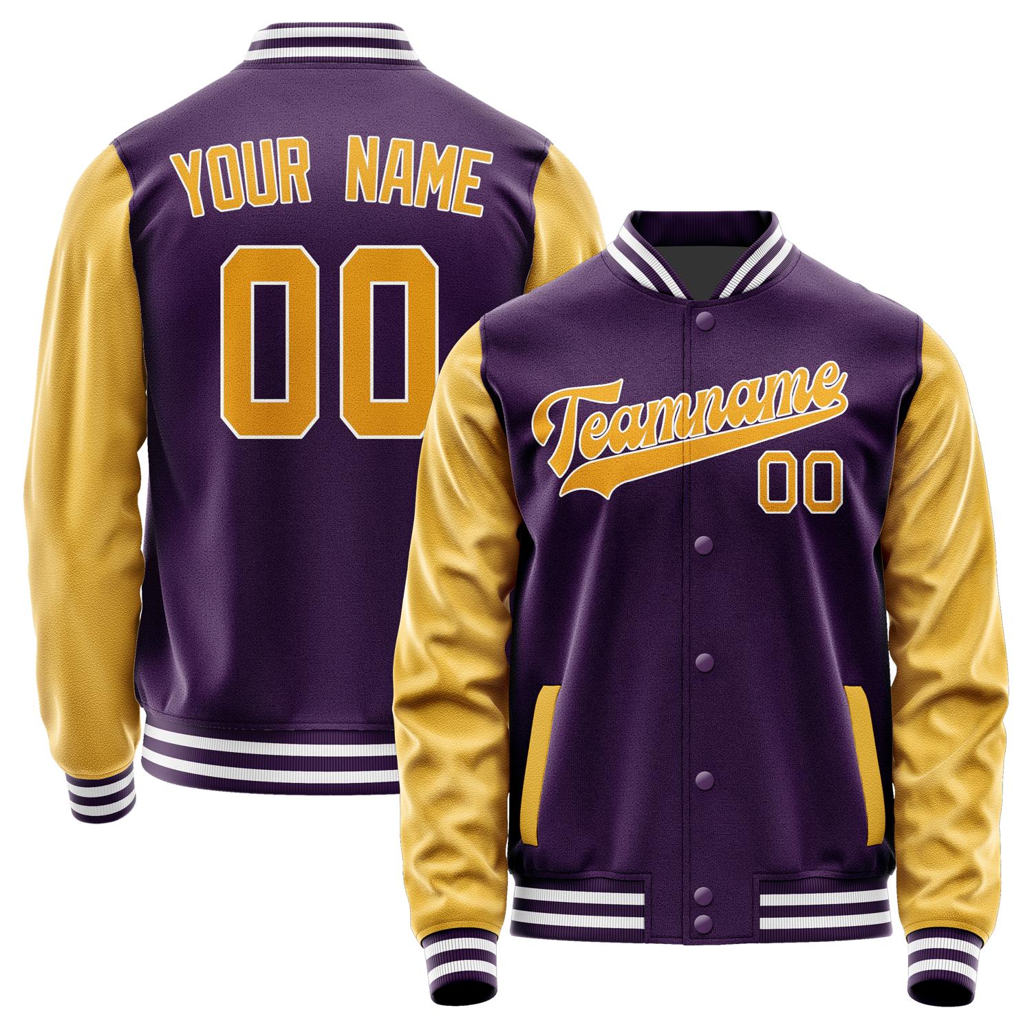 Custom Purple Yellow Jacket JA0707190718B31819