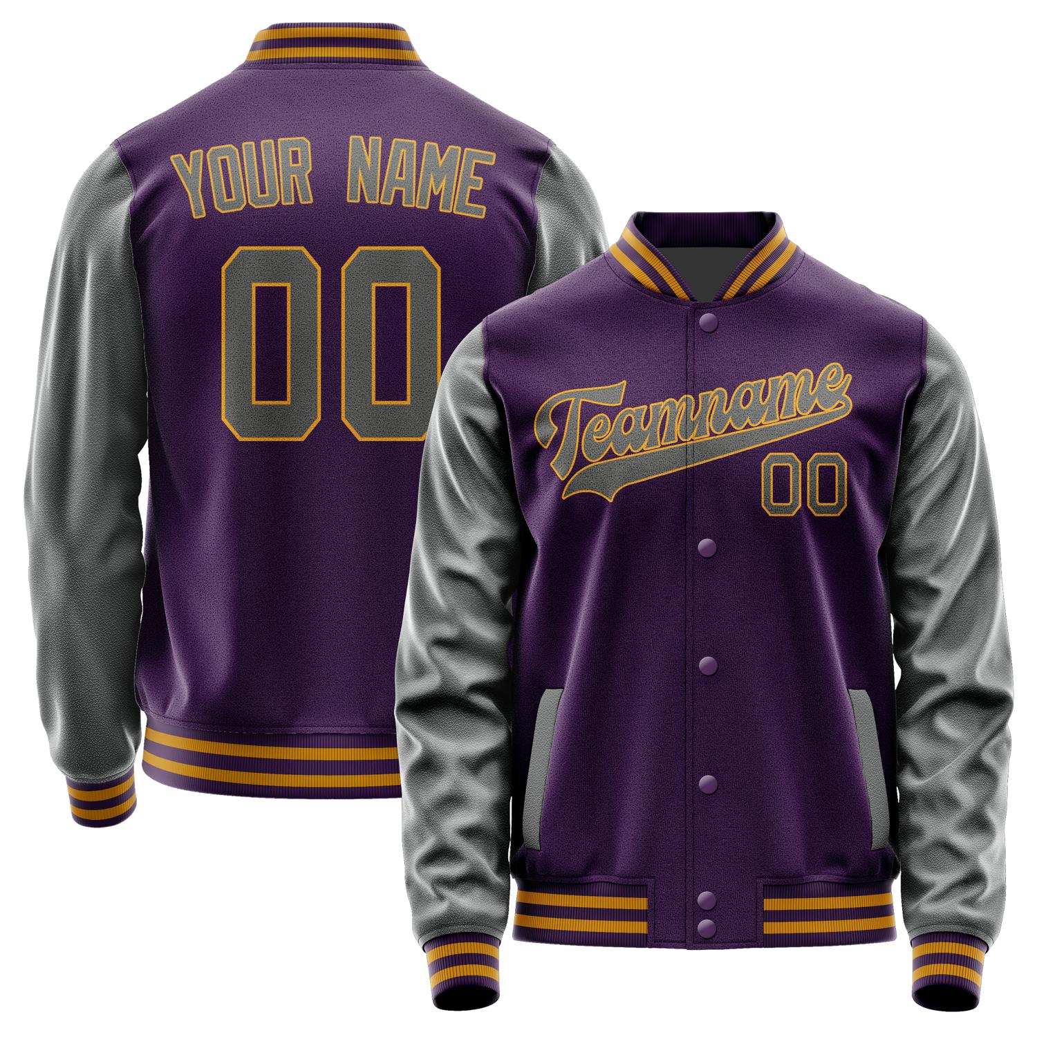 Custom Purple Dark Grey Jacket JA0707200719B31920