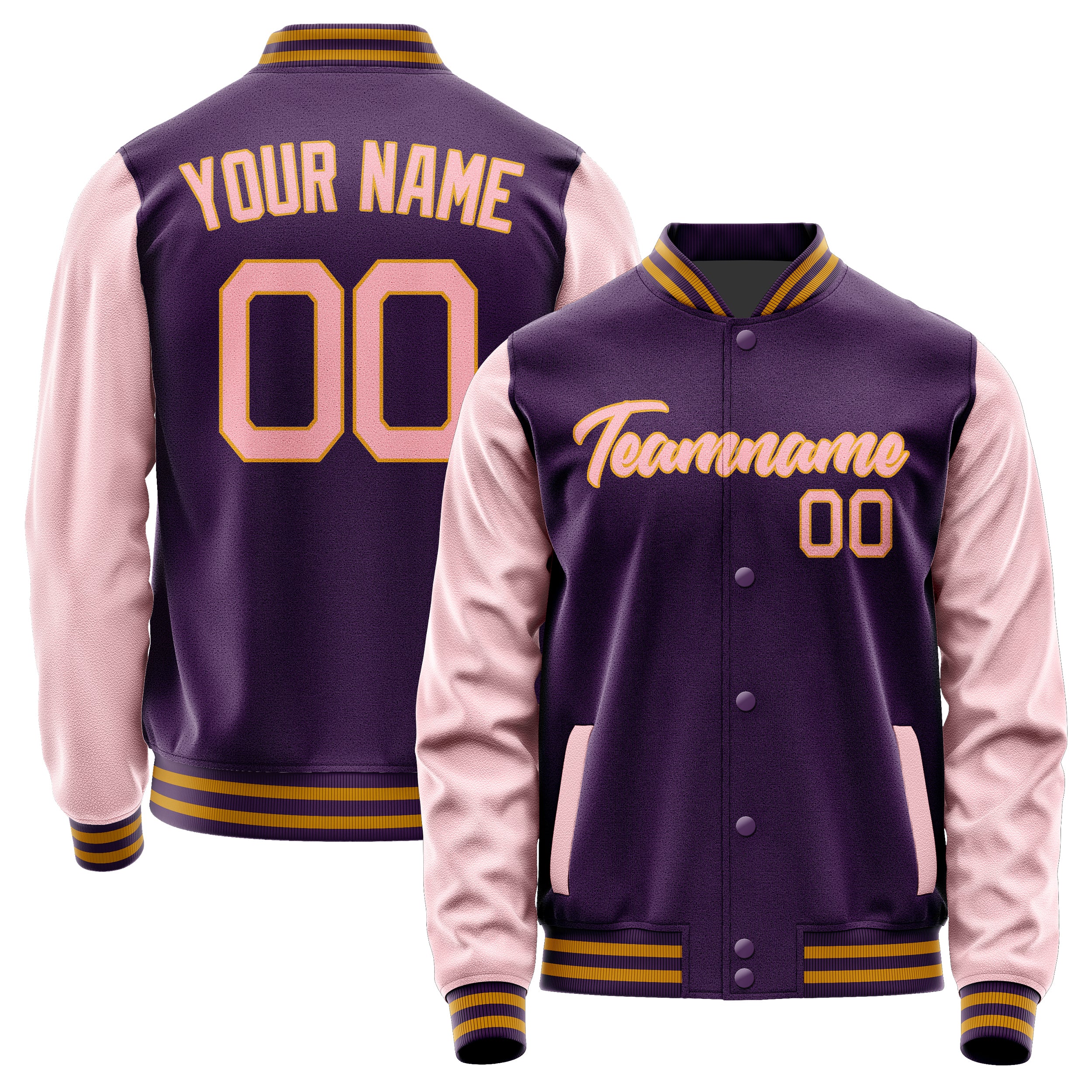 Custom Purple Light Pink Jacket JA0707210719B21921