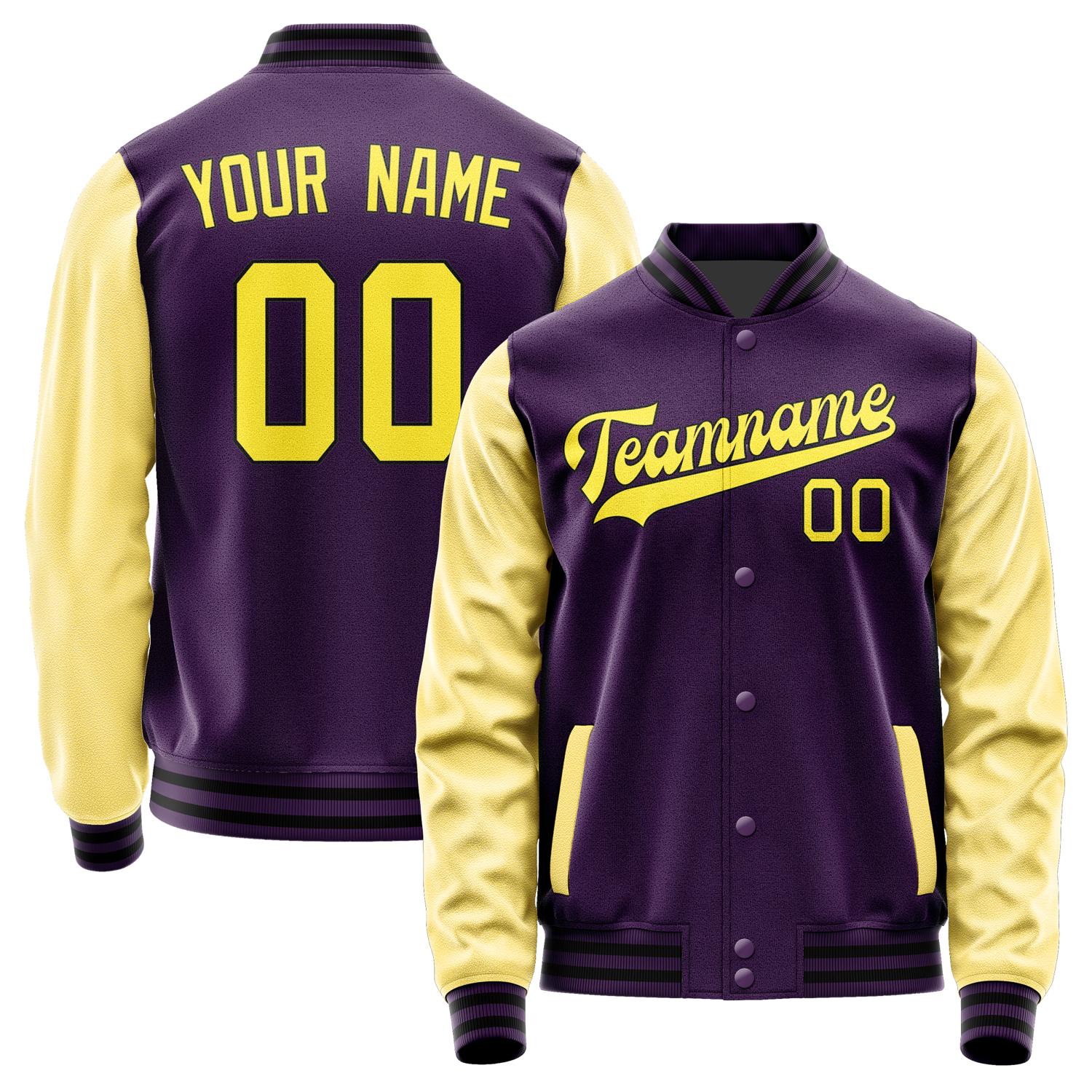 Custom Purple Light Yellow Jacket JA0707260717B31726