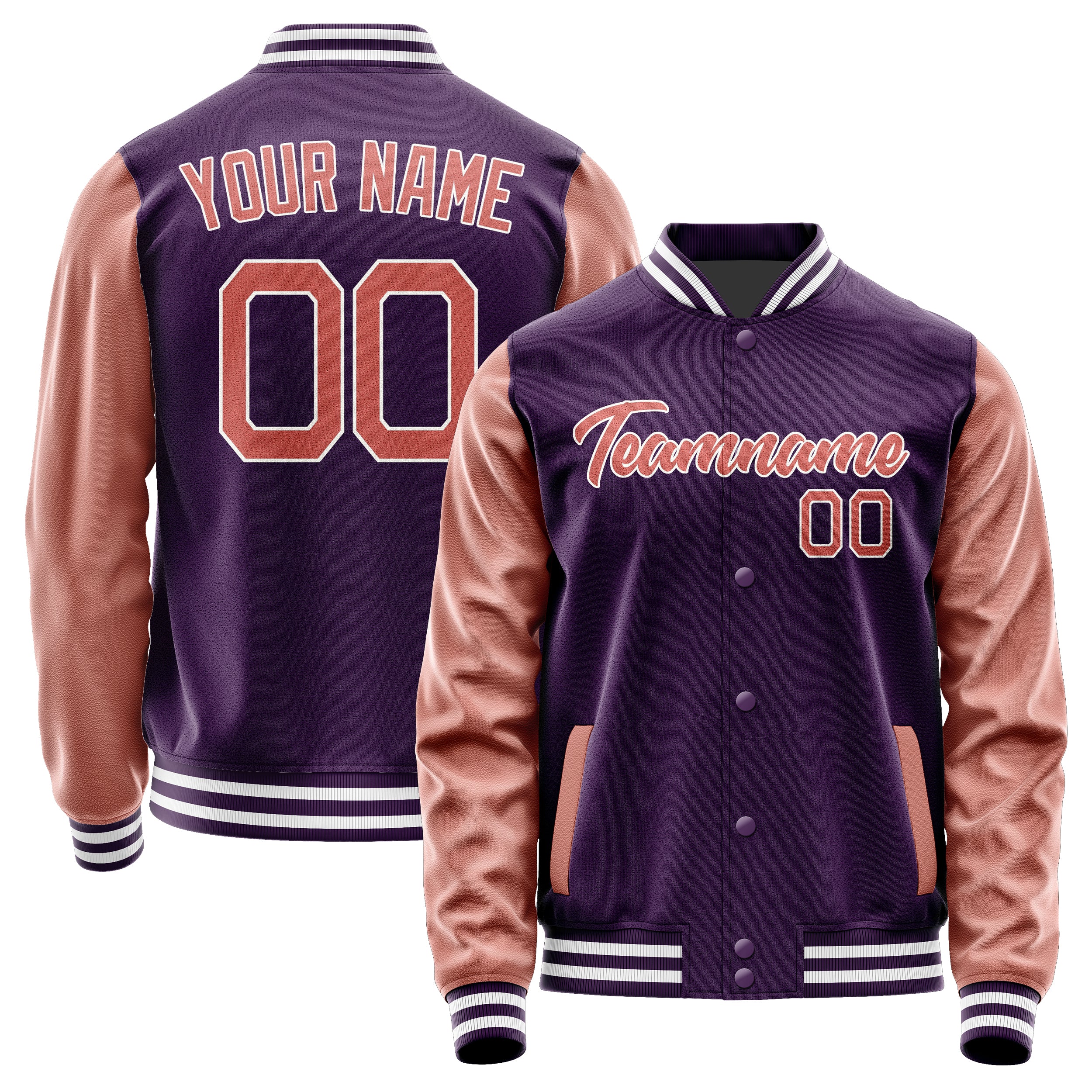 Custom Purple Copper Rose Jacket JA0707290718B21829