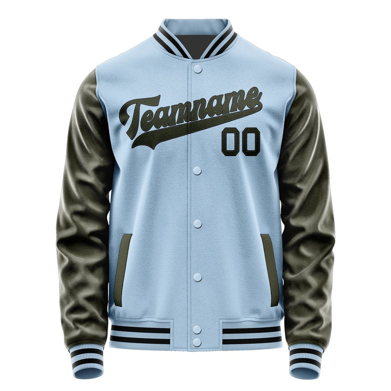 Custom Light Blue Olive Jacket JA0808020817B31702