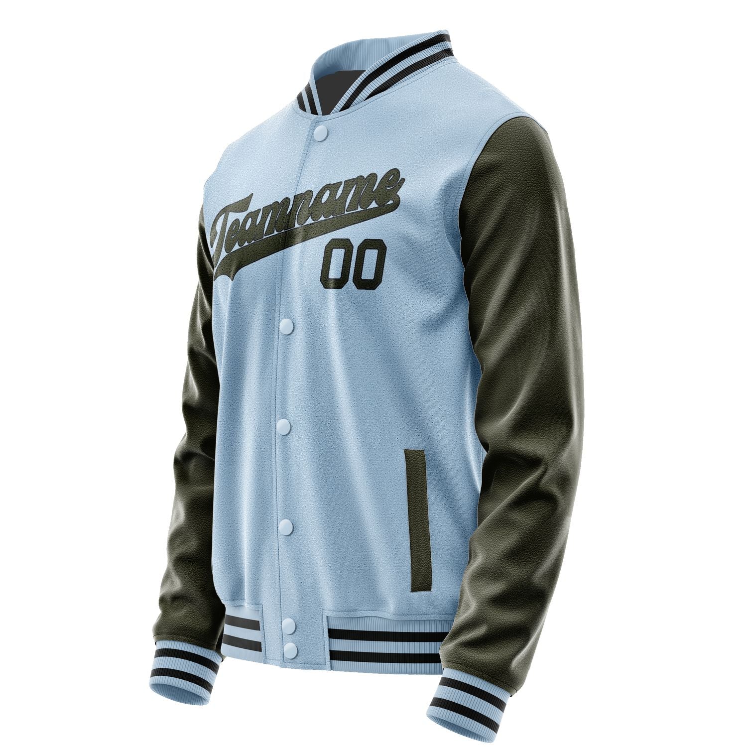 Custom Light Blue Olive Jacket JA0808020817B31702