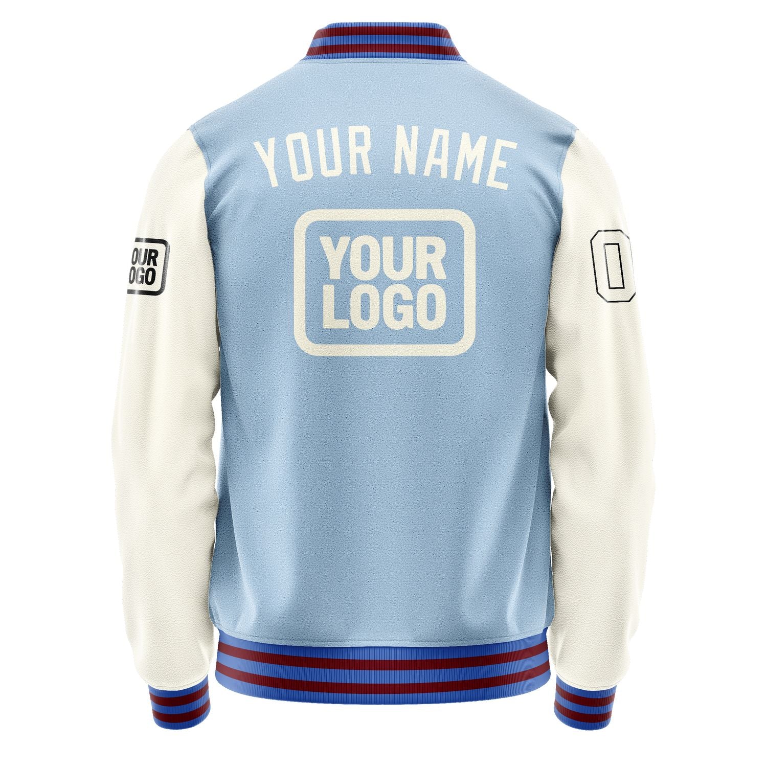 Custom Light Blue Cream Jacket JA080803091517030317