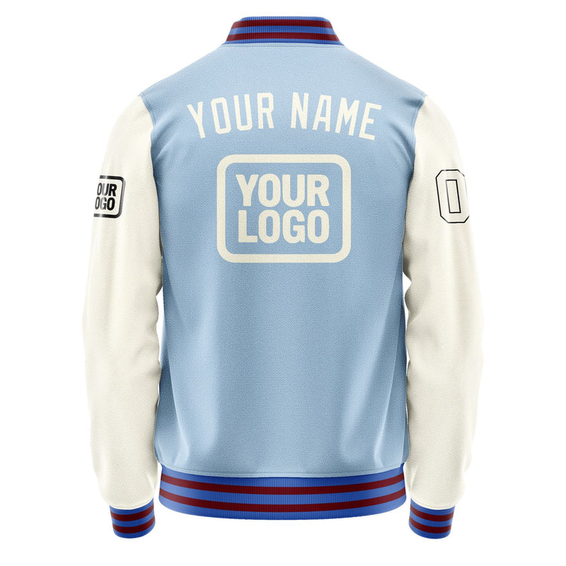 Custom Light Blue Cream Jacket JA080803091517030317