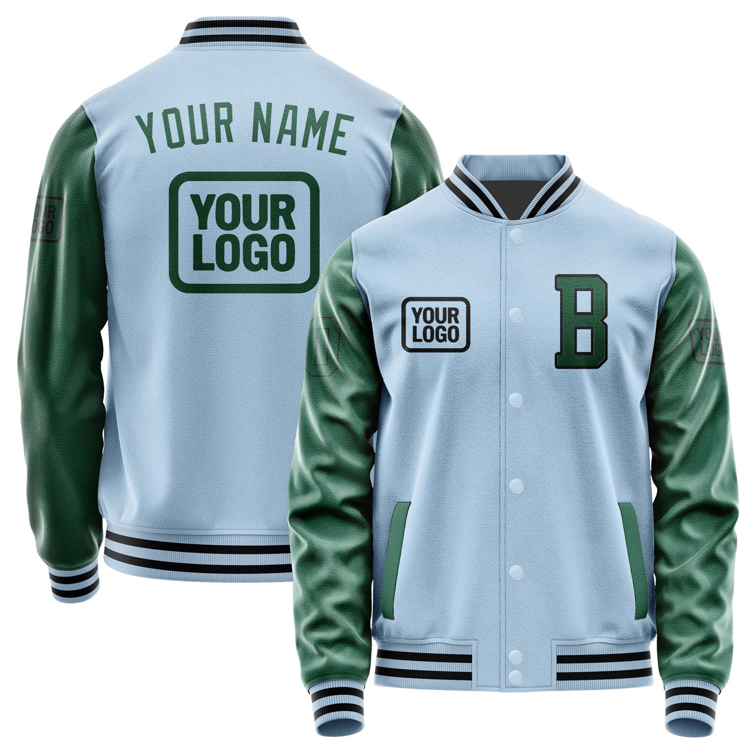 Custom Light Blue Green Jacket JA080805081717050517