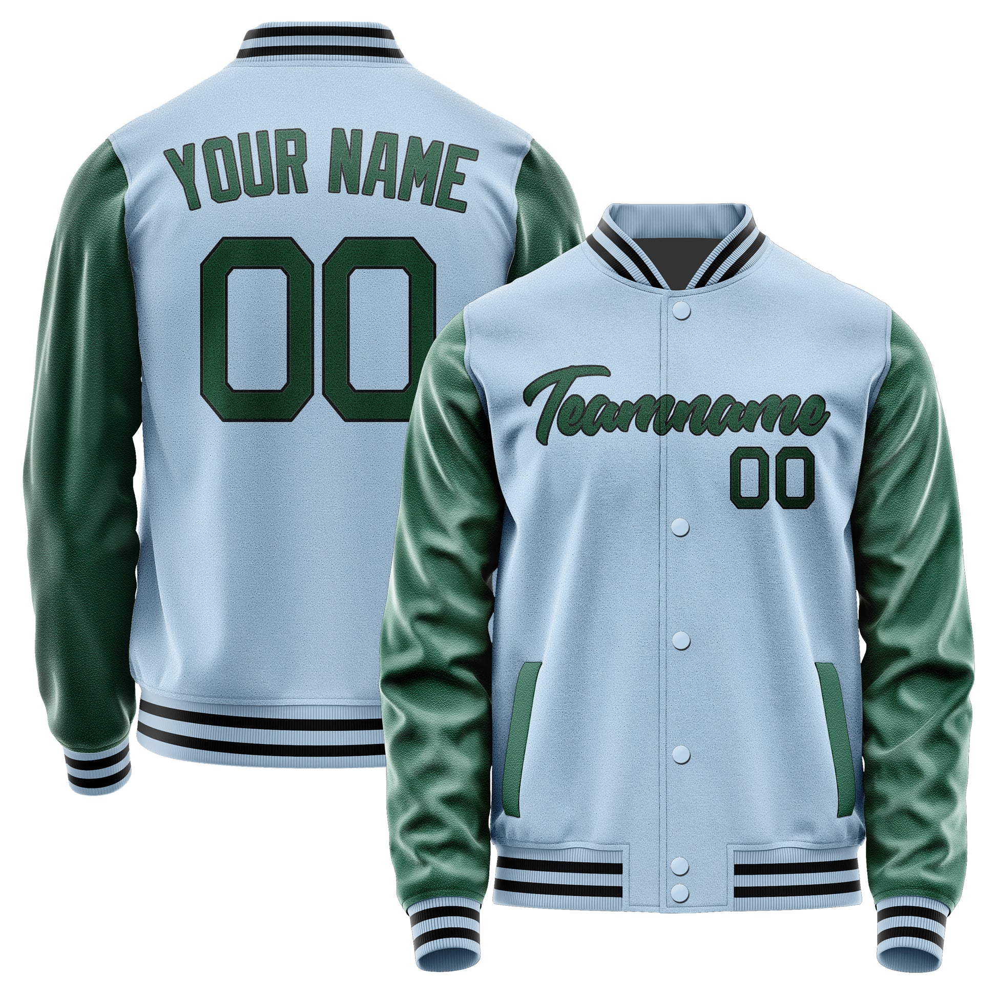 Custom Light Blue Green Jacket JA0808050817B21705