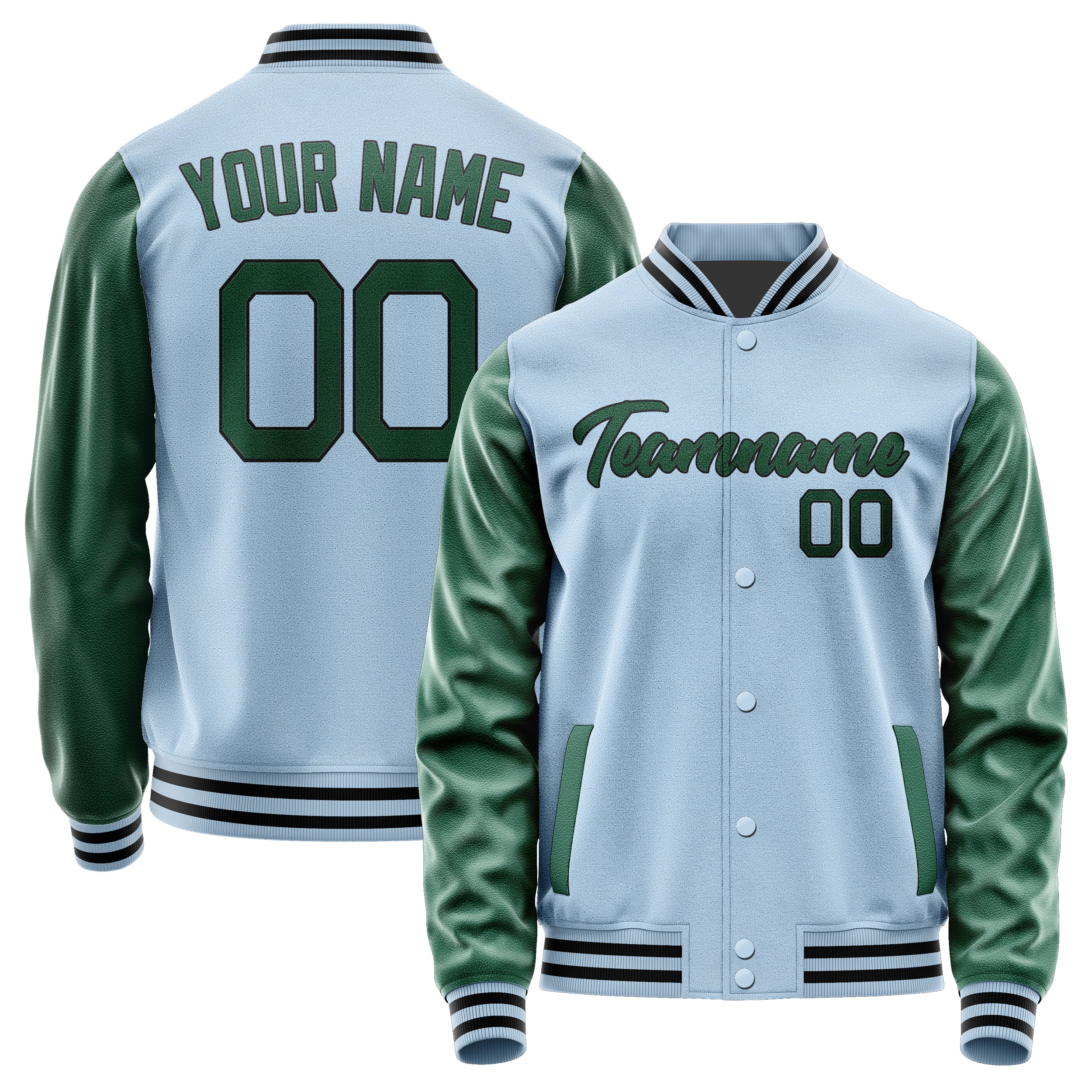 Custom Light Blue Green Jacket JA0808050817B21705