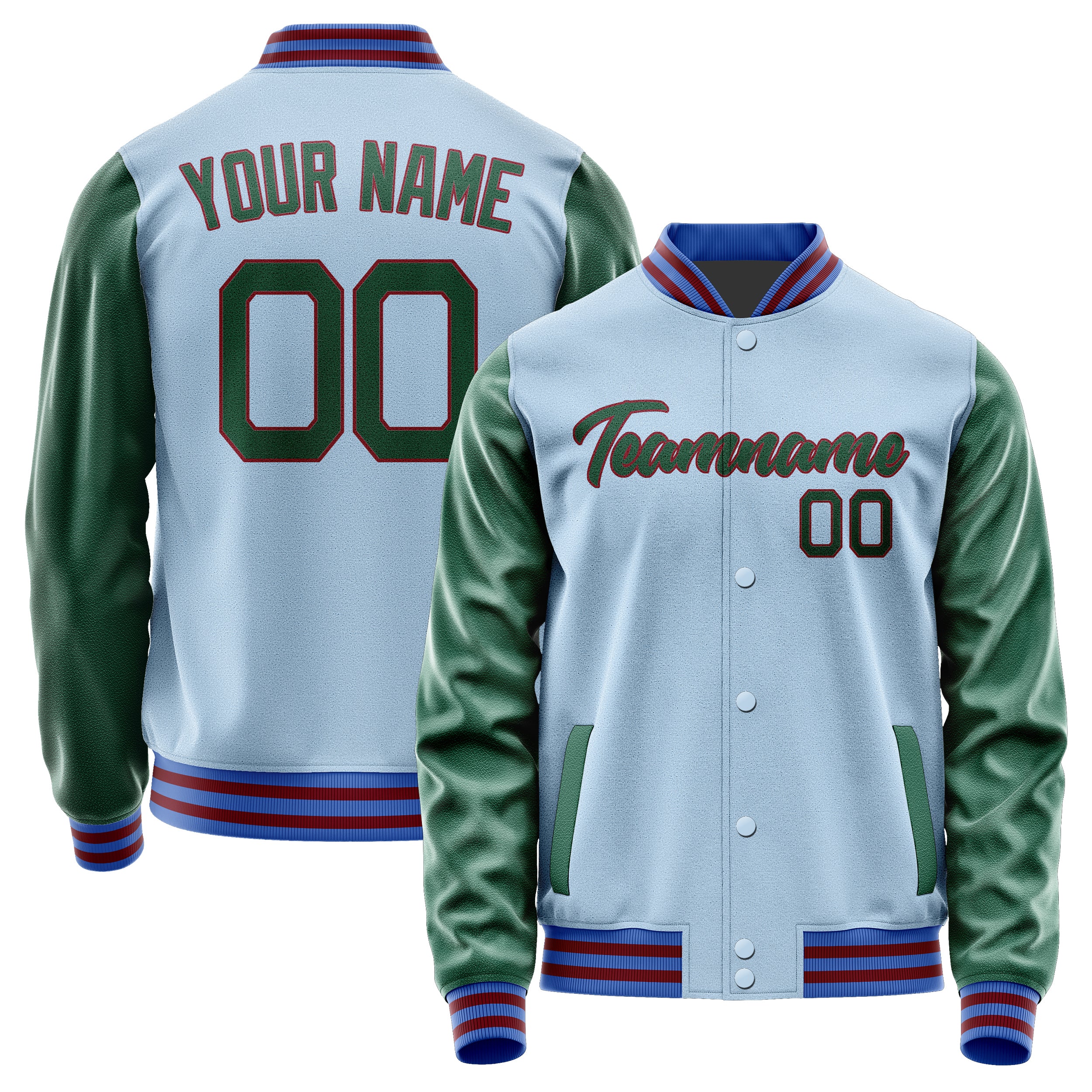 Custom Light Blue Green Jacket JA0808050915B21505
