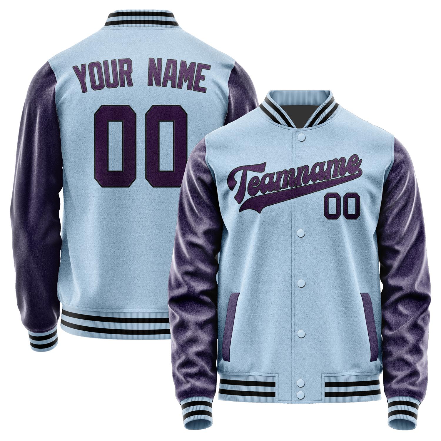 Custom Light Blue Purple Jacket JA0808070817B31707