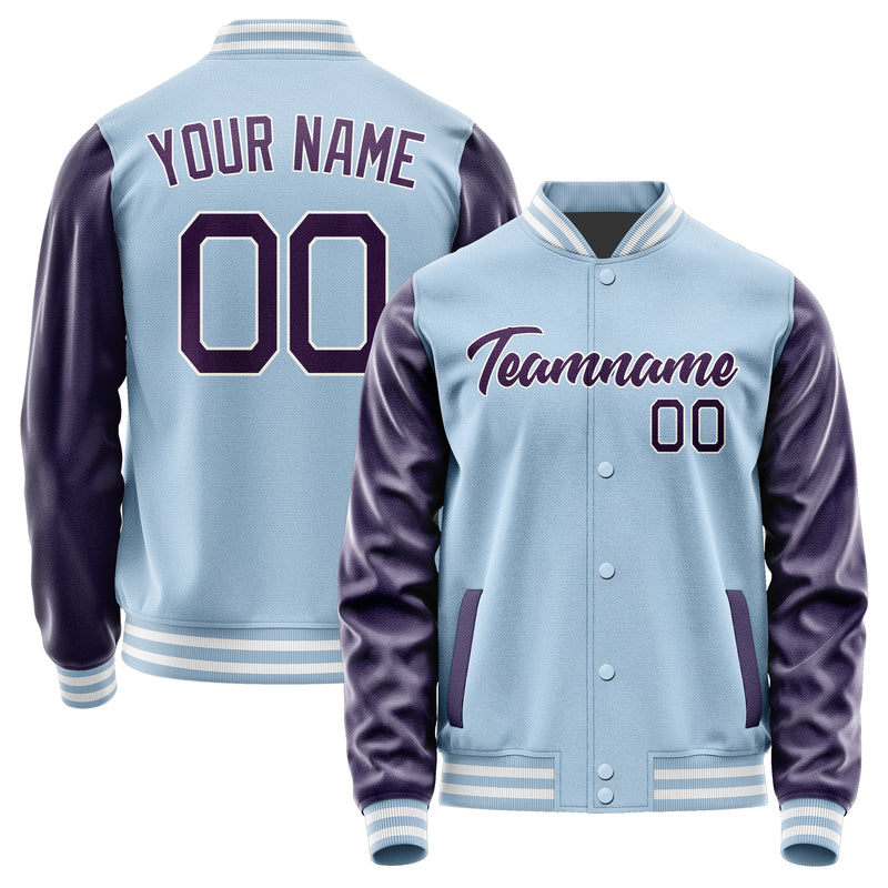 Custom Light Blue Purple Jacket JA0808070818B21807