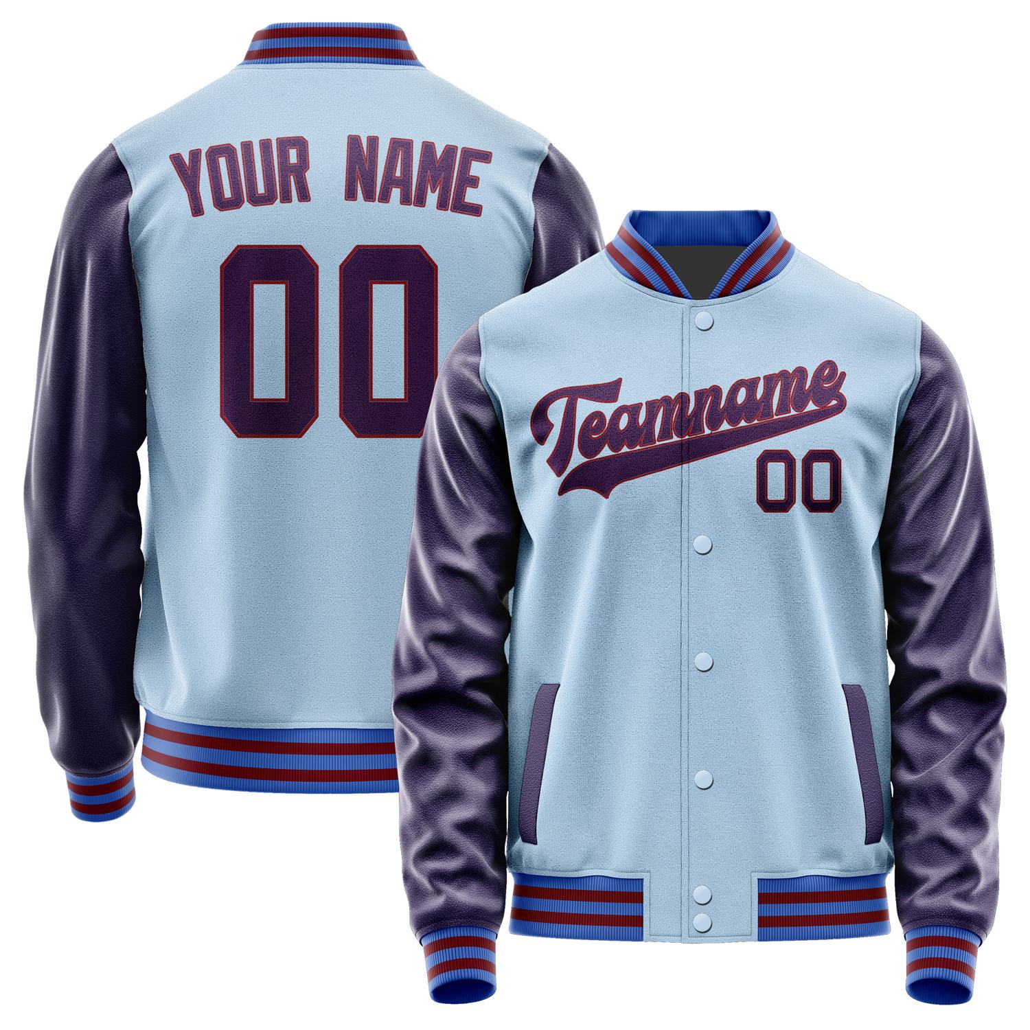 Custom Light Blue Purple Jacket JA0808070915B31507