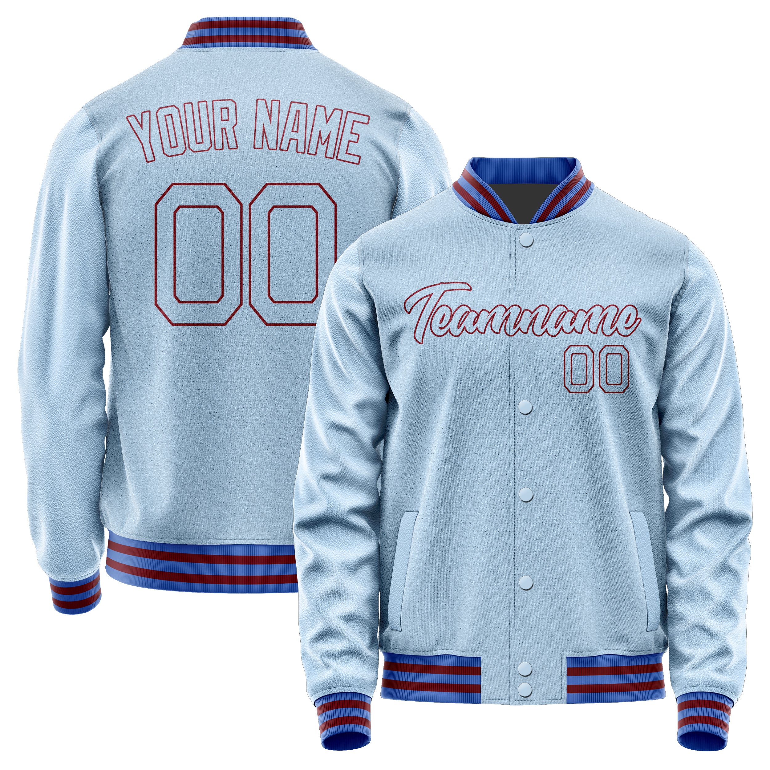 Custom Light Blue Light Blue Jacket JA0808080915B21508